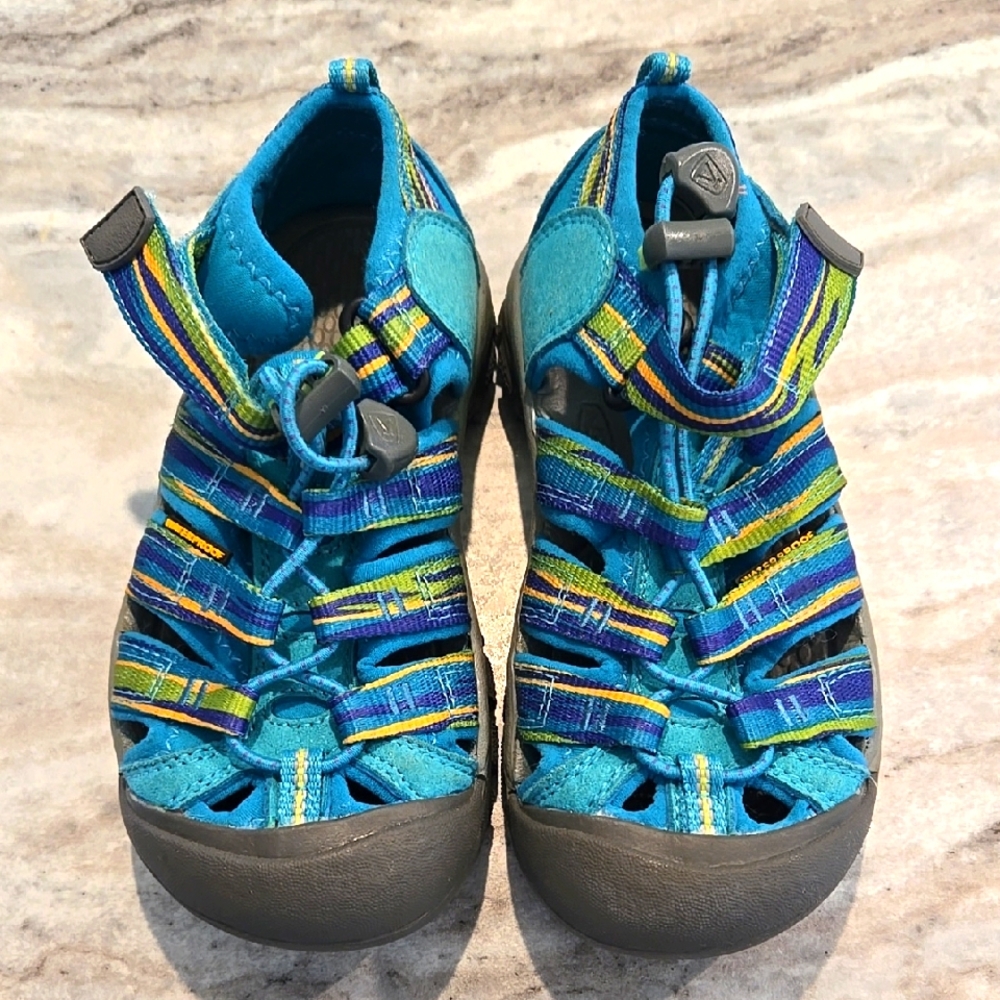 Kids Blue and Yellow Keen Sandals